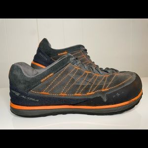 Altra Women's Grafton Size 7 Outdoors Shoes Gray/Orange Genuine Suede Rubber